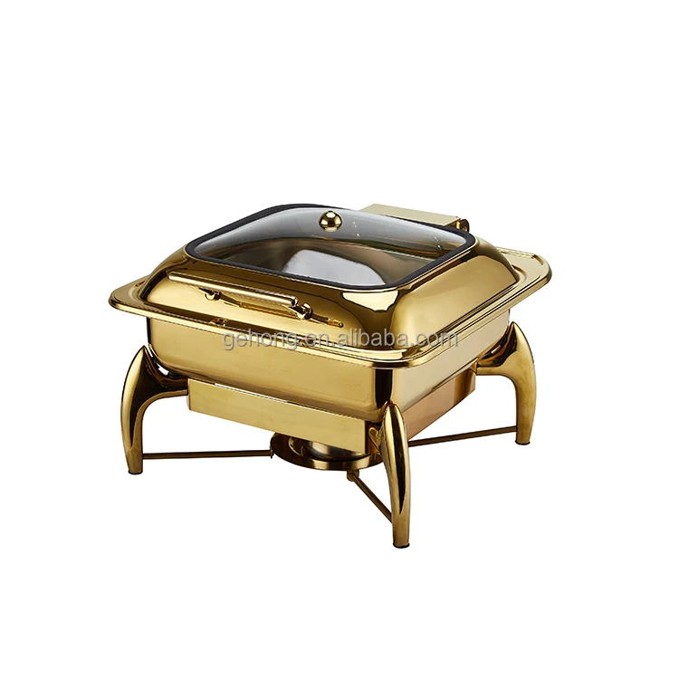 

Gold-plated high-end buffet stove, Hotel swing-away electric hot plate, stainless steel insulation oven, food preservation