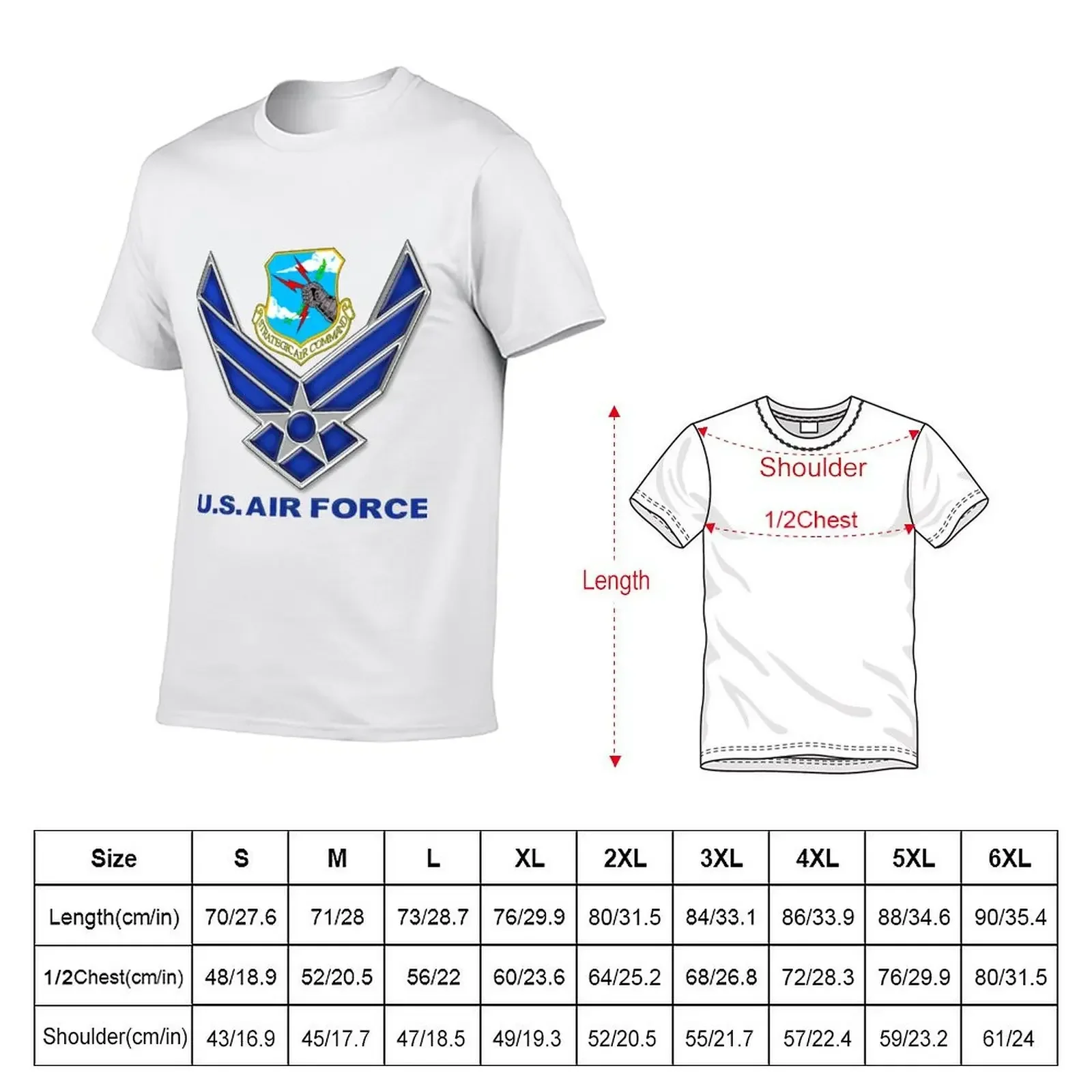 Strategic Air Command (SAC) Crest T-Shirt Aesthetic clothing korean fashion plain white t shirts men