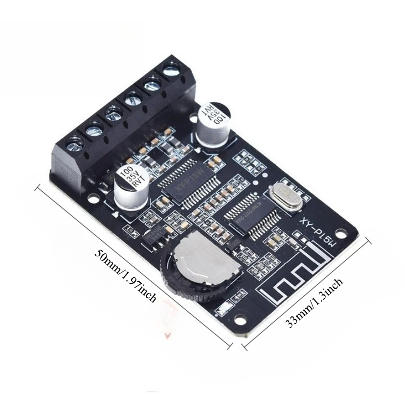 XY P15W Bluetooth 5.0 Digital Amplifier Board 10W 20W Stereo 12V 24V for DIY Speaker Home