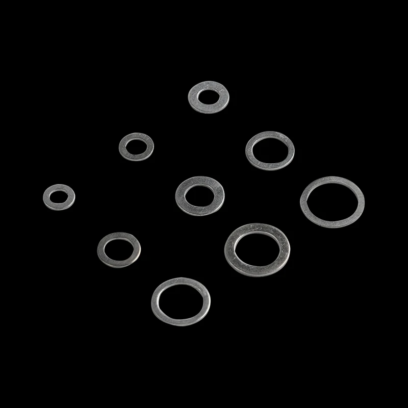 Set di guarnizioni per rondella piatta in alluminio da 200 pezzi M5/M6/M8/M10/M12/M14 anelli di tenuta piatti dado e bullone tappo per pozzetto raccordi per paraolio rondella