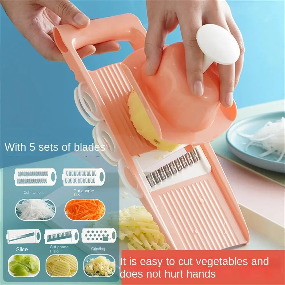 1/3/5PCS In 1 Grater Vegetables Cutter Carrot Korean Cabbage Manual Mandoline Slicer Fruit Potato Peeler Carrot Grater Kitchen