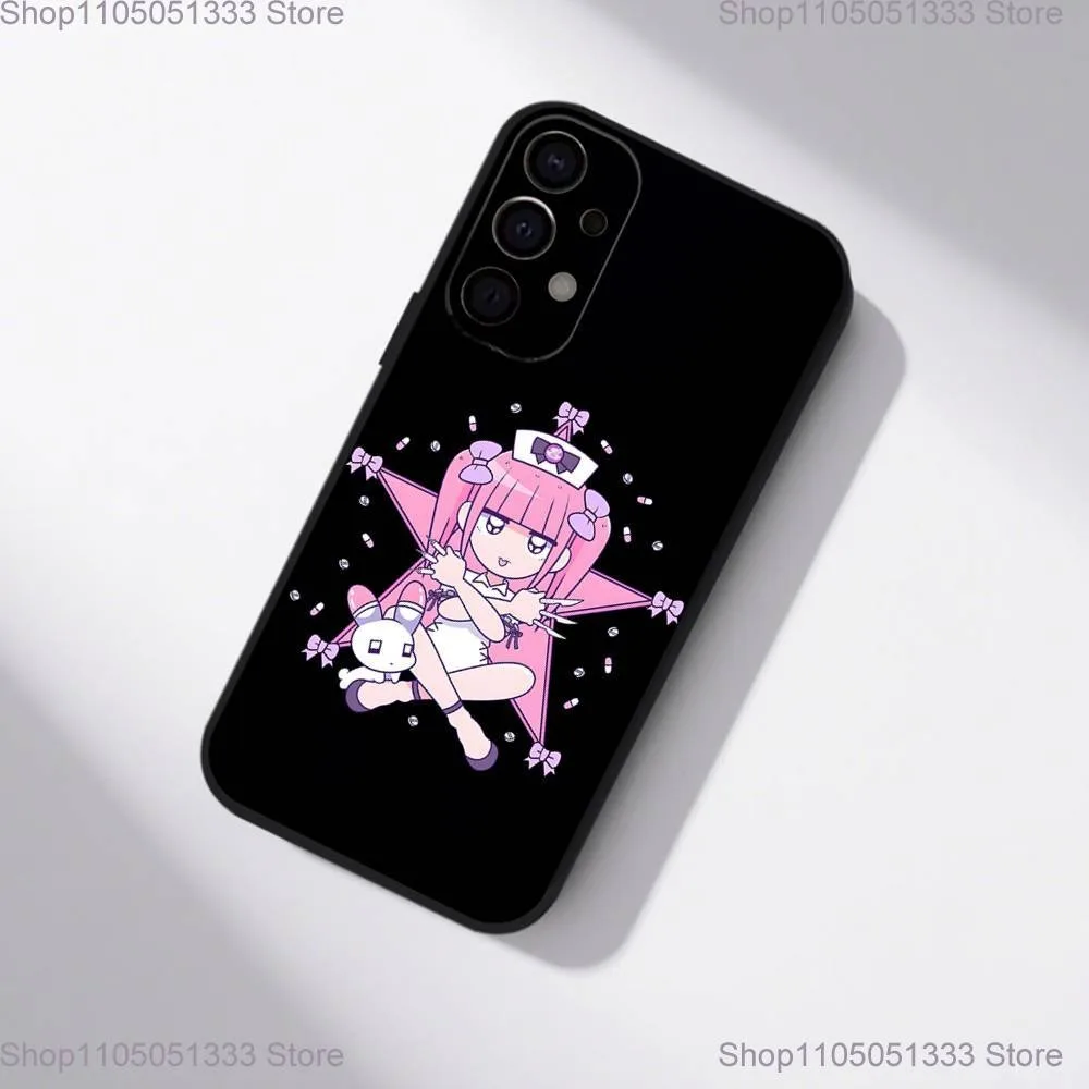 M-Menhera Chan-n 만화 전화 케이스 삼성 S25, S24, S21, S22, S23, S30, 울트라, S20, 플러스, Fe, 라이트, 5G 블랙 커버