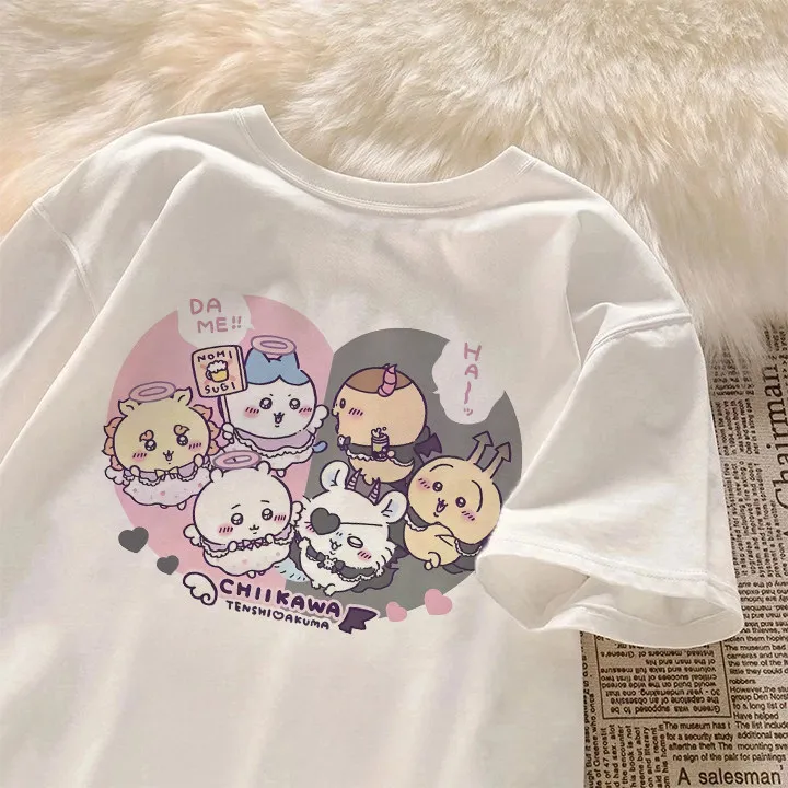 2026 Chiikawa Usachi Parent Child Pure Cotton T-shirt Comfortable, Breathable, High Quality Ins Y2k