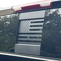 Matte Black American Flag Rear Window Sticker for Ford F150, F250, F350