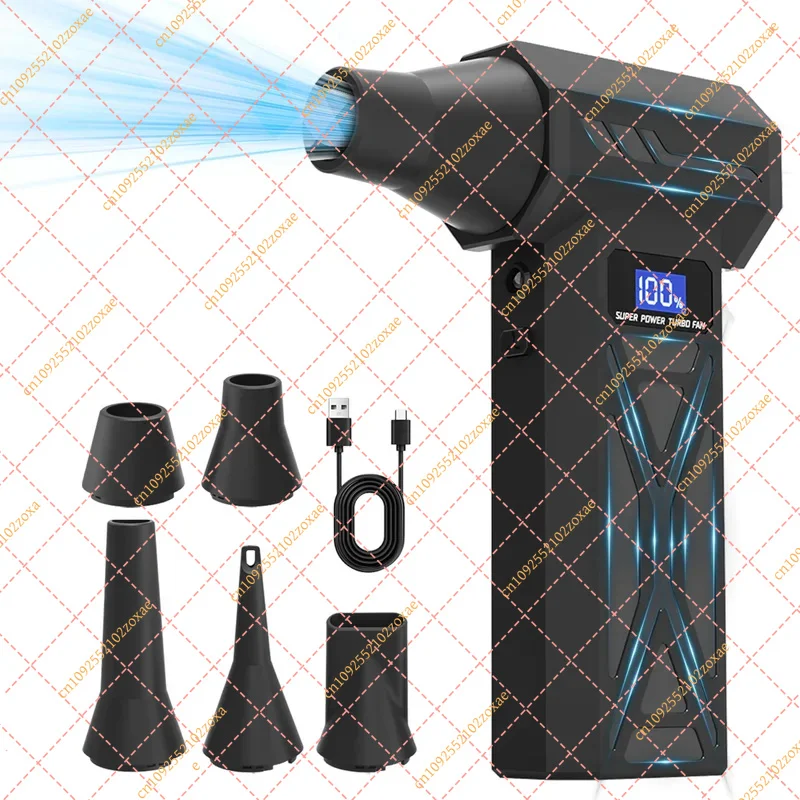 High Speed Turbo Fan 110000RPM Cordless Air Duster 4 Gears Adjustable Jet Blower with LED Display Portable Compressed Air