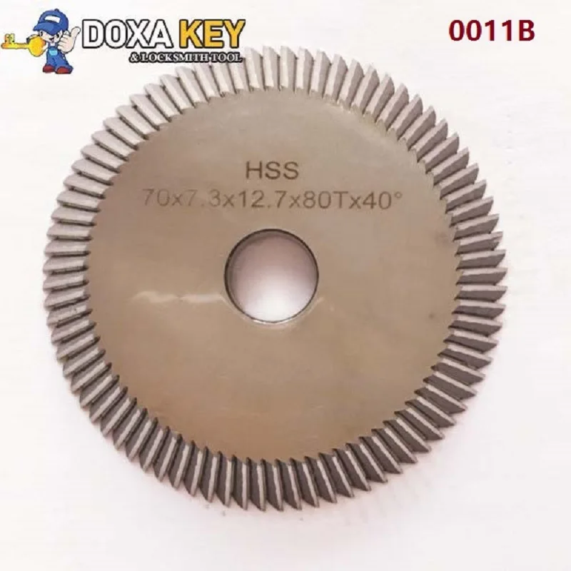 

0011B double sided milling cutter HSS angular cutter replace for WenXing key cutting machines 201C 201D 100E1 100F 70x7.3x12.7