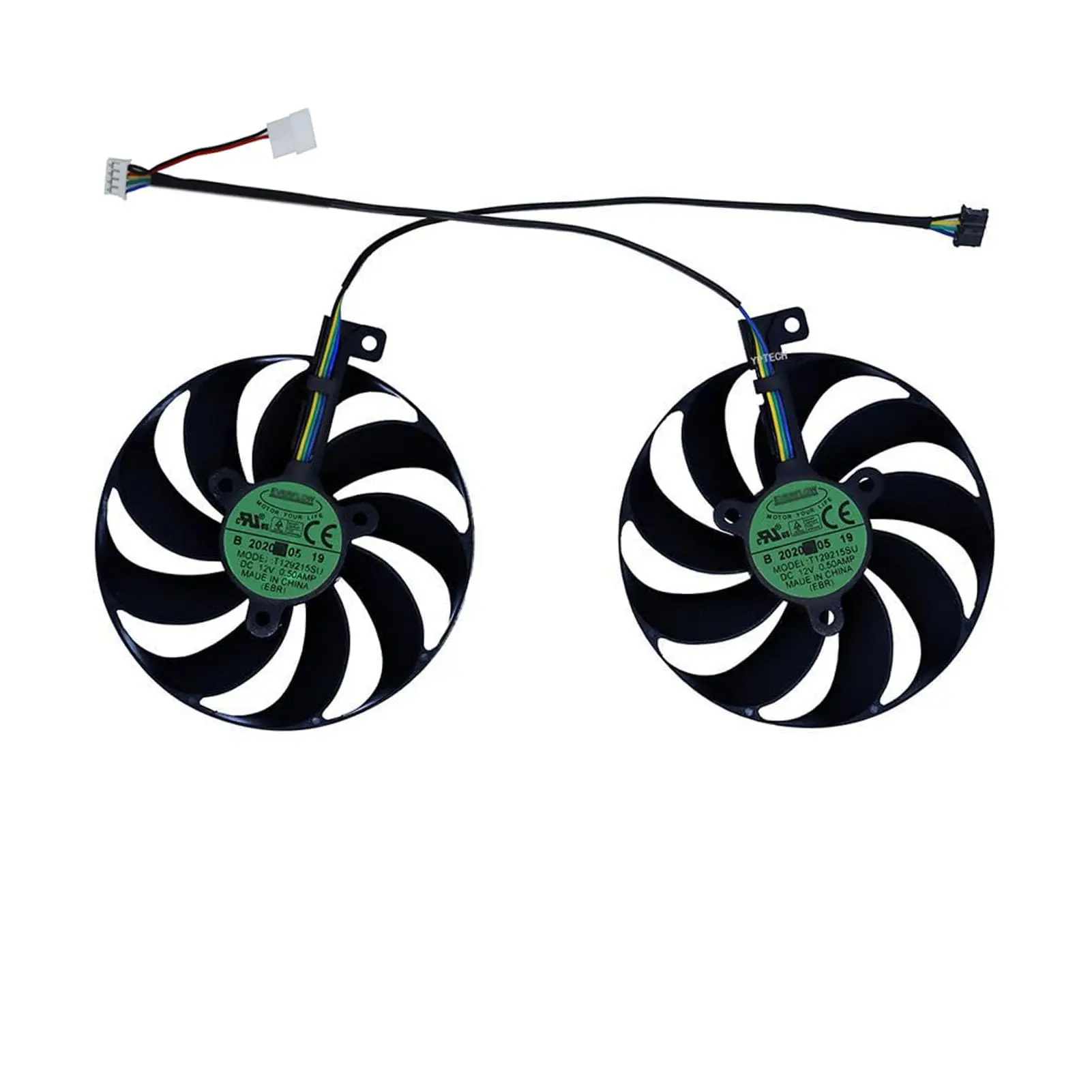 Graphics Card Fan,For ASUS RTX 2080 2070 2060 Super Dual O8G A8G EVO,2Pcs/Set,T129215SU,FDC10U12S9-C