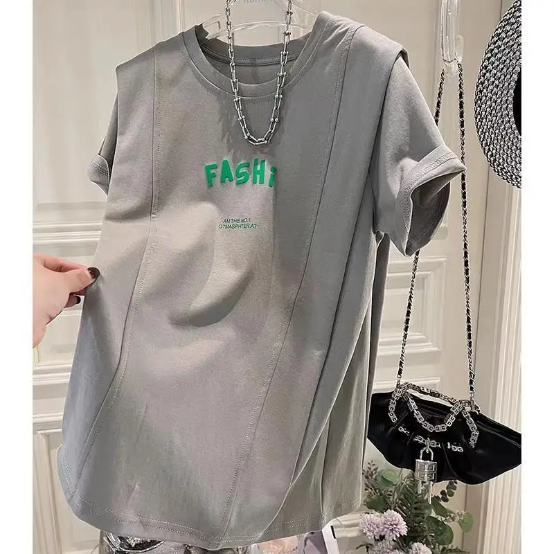 Summer Casual Fashion Printing O-neck Short Sleeve T-Shirt Female All-match Letter Top Tee Women Clothing Simplicity Tee Shirt