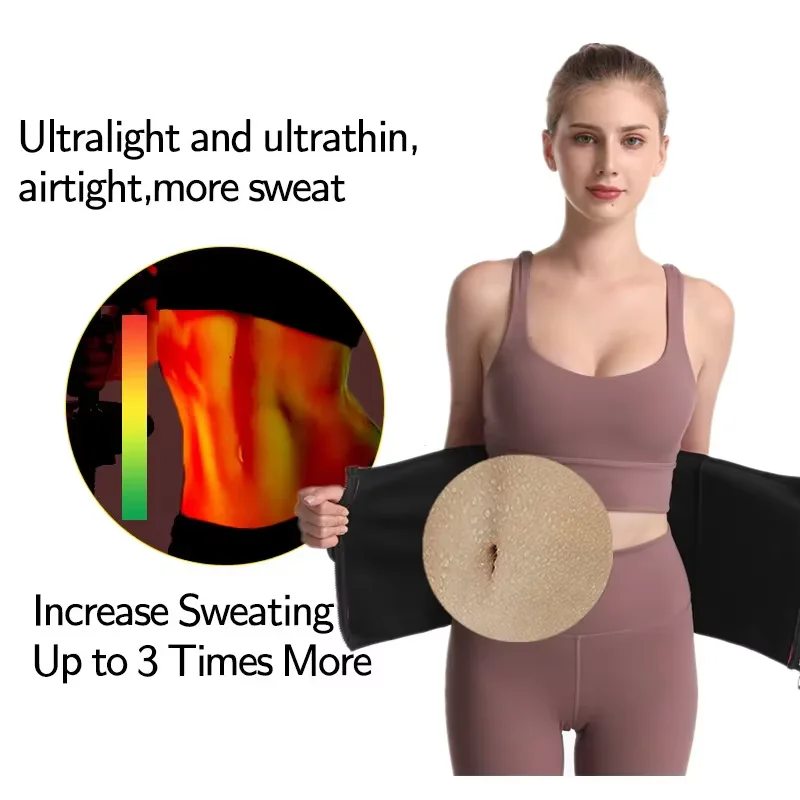 Gym Waist Trainer Slimming Sauna Suits Fitness Belt Weight Loss Fat Burning Sport Girdle Sweat Trimmer Workout Cincher Shapewear image 2