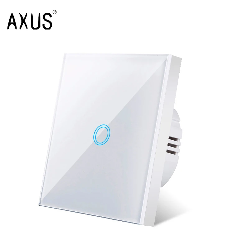 EU AC100-240V Gehard Wit Kristalglas Touch Schakelpaneel Muur Lichtschakelaars Sensor Knop 1/2/3Gang lamp Interruttore