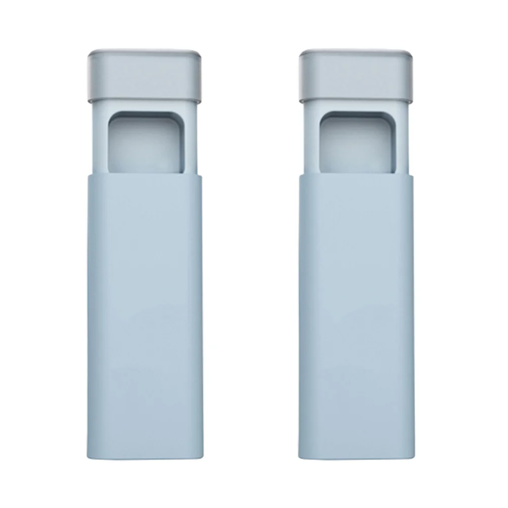 

2Pcs Mini Portable Medicine Dispenser 3 Compartments Organizer Subpackaging Blue Storage