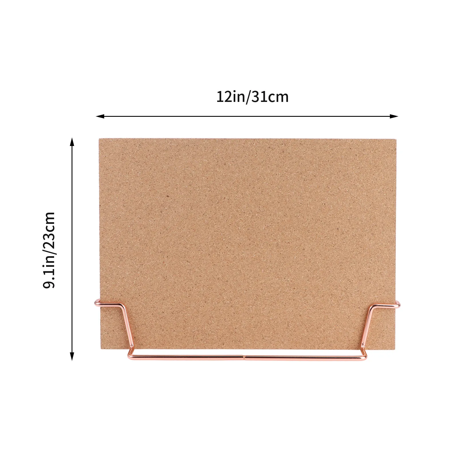 Wooden Bulletin Board with Rose Gold Frame – Multi-Purpose Memo Notice Pin Board for Office, Home & Classroom