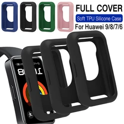 For Huawei Band 9 8 7 6 Silicone Case SmartWatch Soft Anti-scratch Protector Bracelet Protective Shell for Huawei Band 7 6 Cover