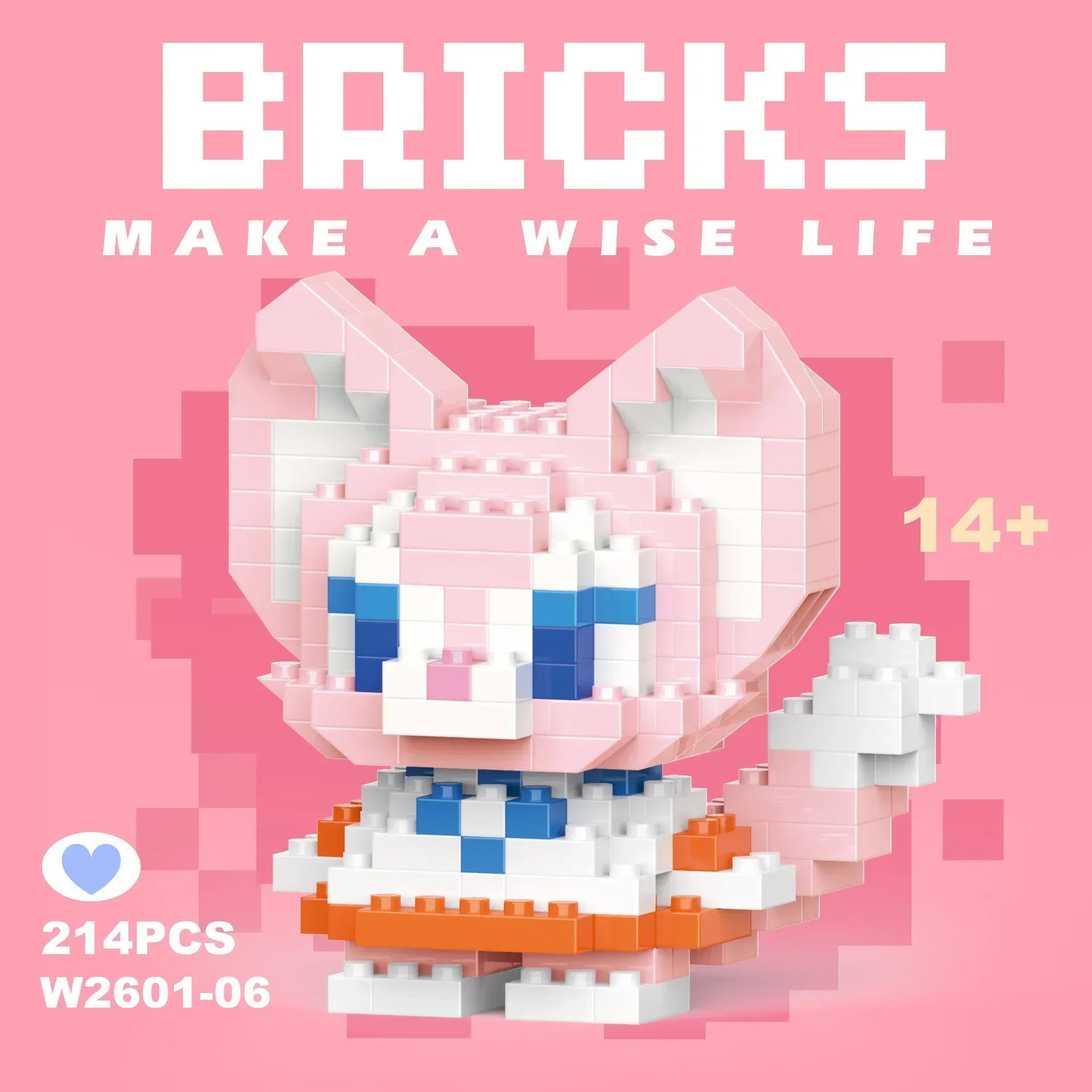 Disney 108 Style Stitch LinaBell Hello Kitty Building Blocks Princess Cartoon Figrues Bricks Children's Assembly Toys Model Gift 32