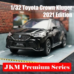 1/32 Toyota Crown Kluger HYBRID Toy Car JKM Diecast Miniature Model SUV Sport Sound & Light Educational Collection Gift For Kids