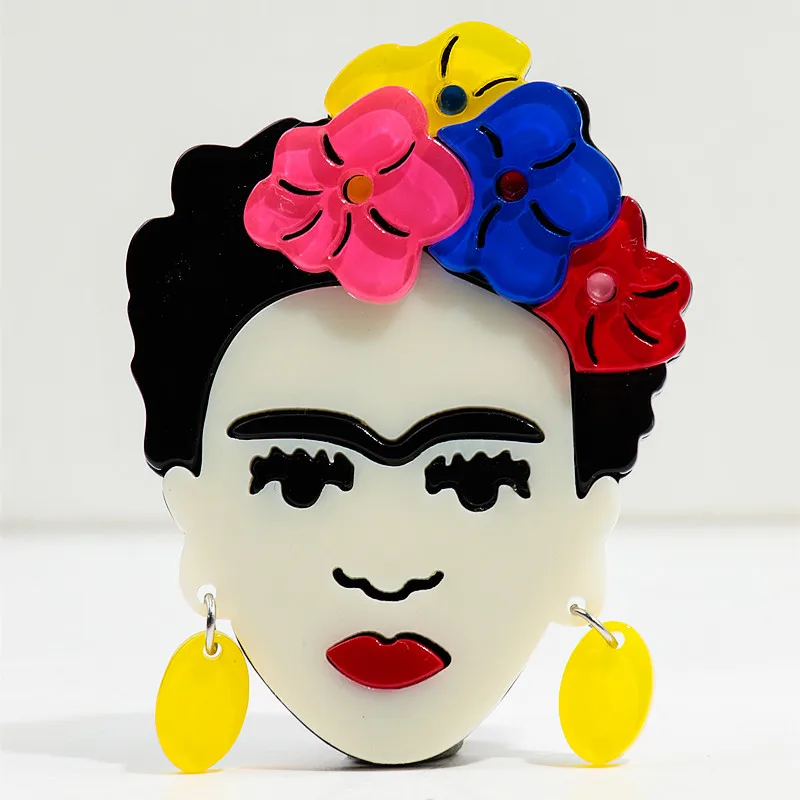 

Vintage Acrylic Celebrity Lady Brooches for Women Flowers Beauty Girl Figure Badges Brooch Pins Jewelry Clothing Accessories