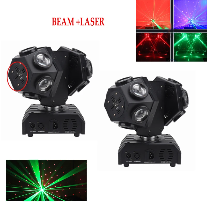 LED12 Double Head Shaking Beam Light Laser Rotating Bungee Di Light Bar KTV Private Room Wedding Stage Light