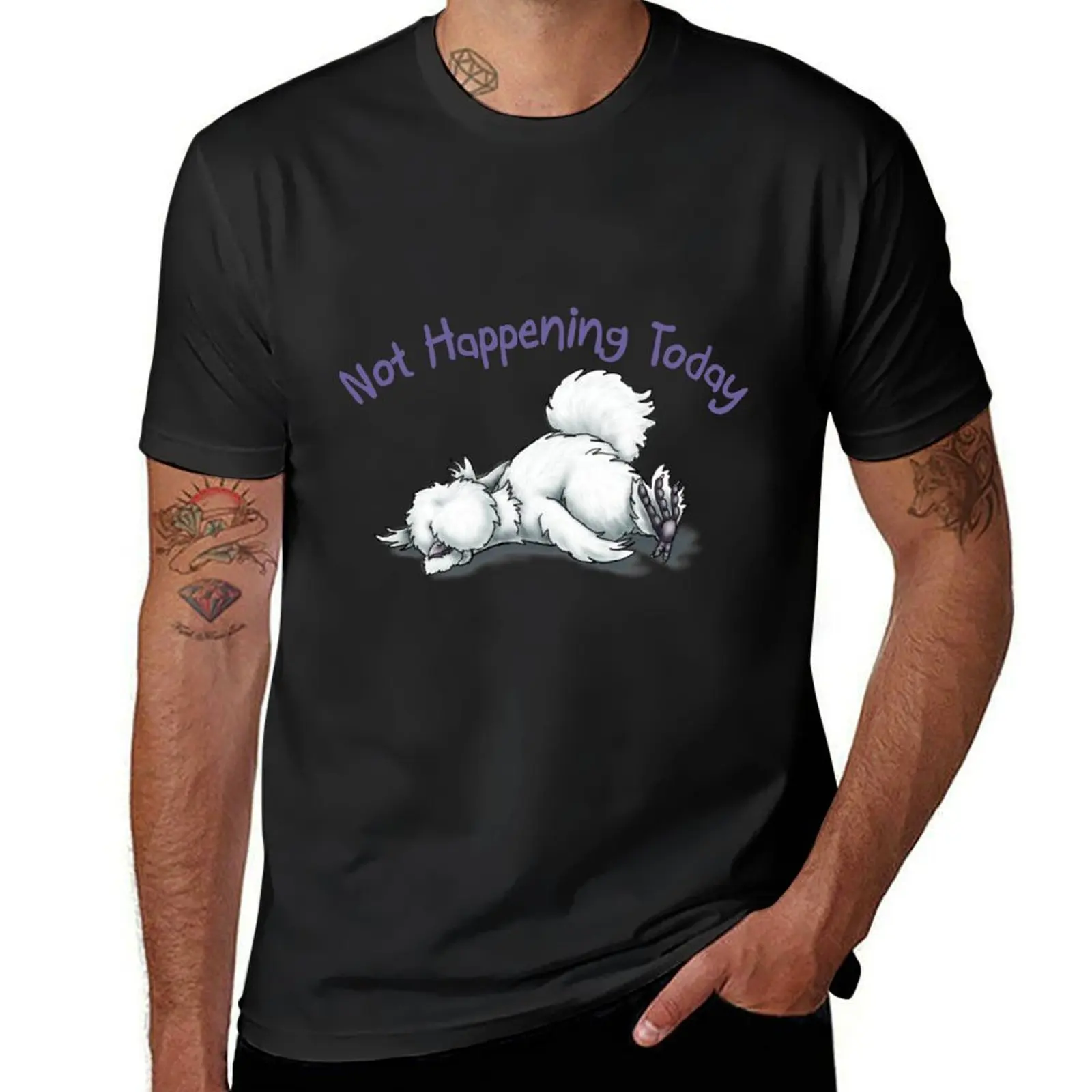 

Silkie Not Happening Today T-Shirt customs design your own customizeds vintage clothes funnys mens t shirt