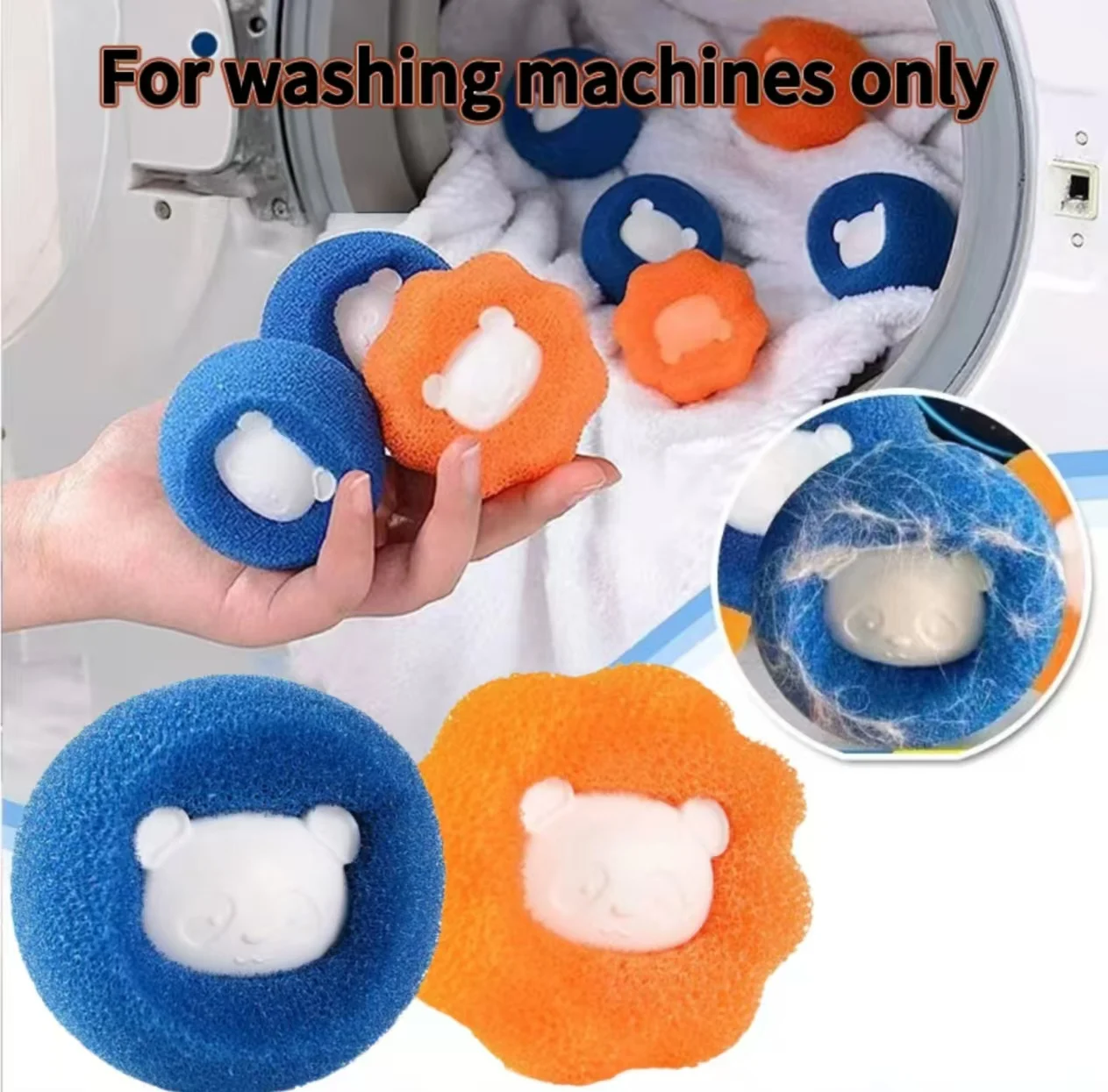 Bolas Reutilizables para Quitar Pelo de Mascotas de la Ropa, Recolector de Pelusas para Lavadora, Limpiador de Pelos y Pelusas de Ropa, Herramientas Reutilizables para la Limpieza del Hogar