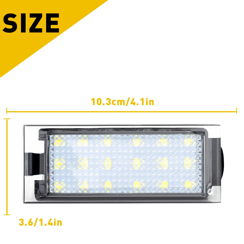 2Pcs Canbus LED Car License Number Plate Light for Renault Twingo Clio 3 4 Duster Laguna Logan Espace Trafic Megane MKII