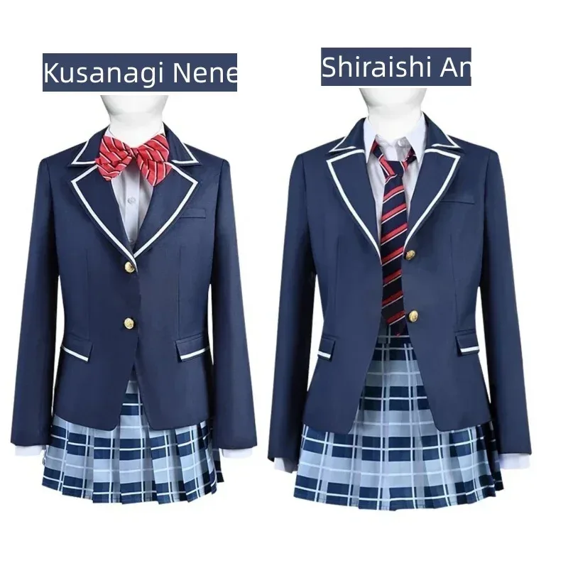 

Wonderlands × Showtime Kusanagi Nene Shiraishi Um Cosplay Costumes Colorful Stage Feat School Uniform Role Play Suit Wig Pair