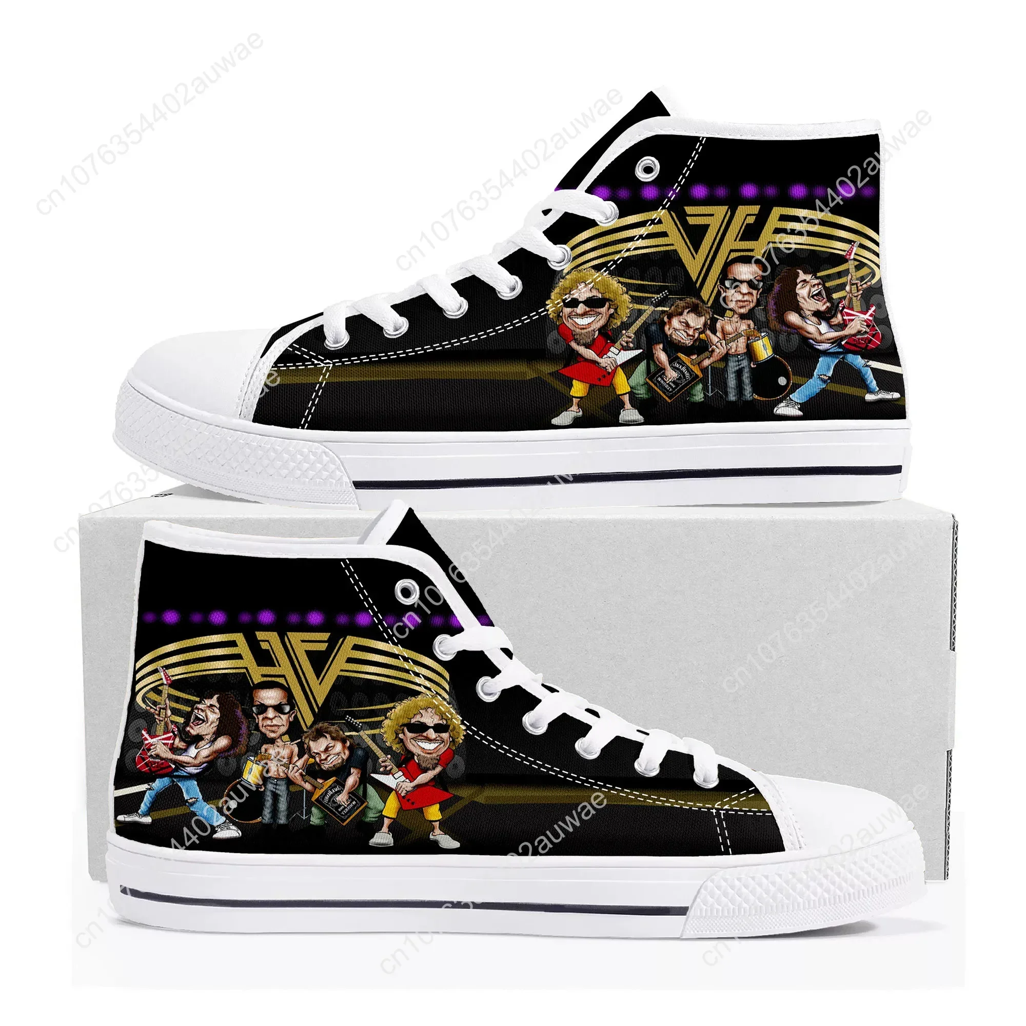 

Van Evh 5150 Stripes Halen High Top Sneakers Men Women Teenager Canvas Sneaker 1984 Casual Custom Couple Shoes High Quality Shoe