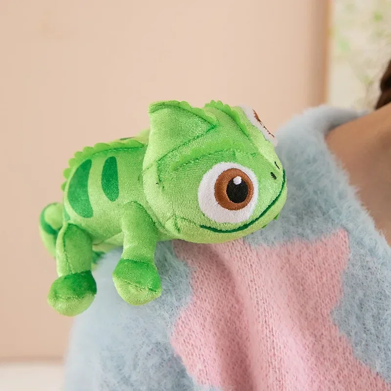 HOT SALE Chameleon Magnet Lizard Plush Doll With Disk Base Fashion Shoulder Plushie Charm Kids Doll Girls Kawaii Holiday Gifts