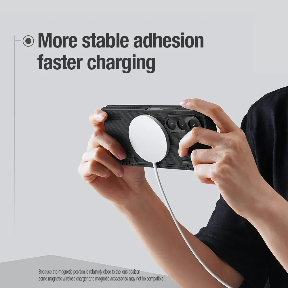 

Чехол Nillkin для Samsung Galaxy Z Fold 6, 5G Magsafe, магнитный чехол для беспроводной зарядки, противоударный и противоударный отпечаток пальца для Fold 6,