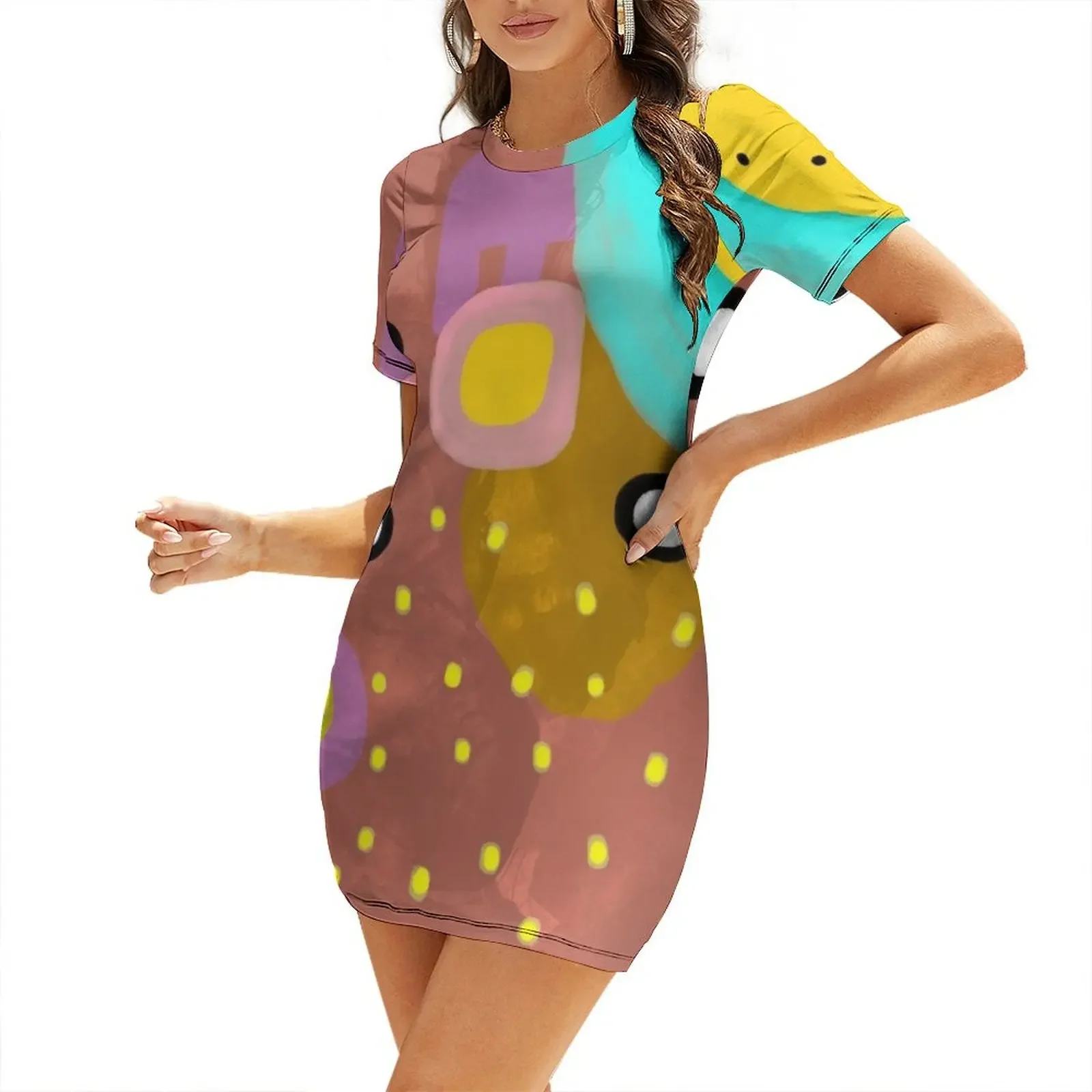 

Abstract Art Fruits Short-Sleeved Dress dress dresses summer outfits for women 2025 beach dress