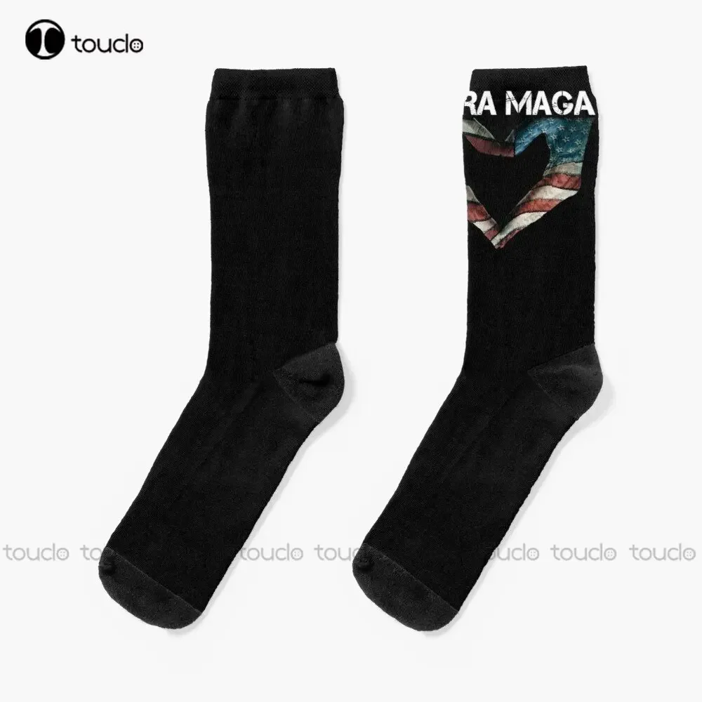 Ultra Maga Anti Joe Biden Ultra Maga Vintage American Flag Ultra Maga Socks Girls Crew Socks Custom Gift Street Skateboard Socks