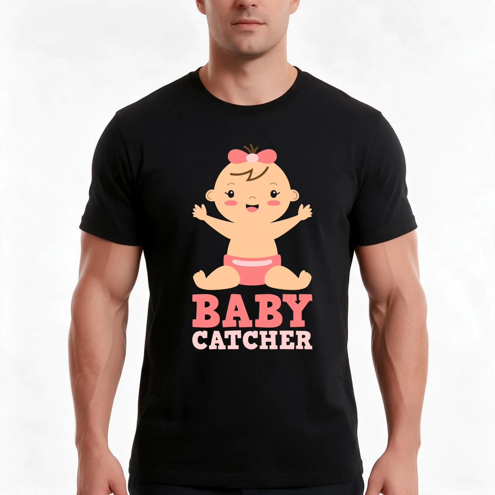 Sweet Midwife Doula Baby Catcher Design T-Shirt, Summer Casual Cotton Tee, Oversized Streetwear Tops, Vintage Graphic Print