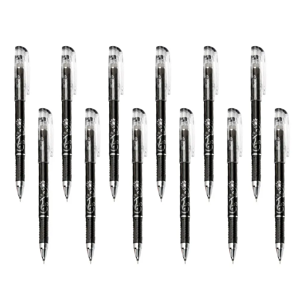 

12Pcs Erasable Gel Pens Heat Erasable Ink Smooth Writing Comfort Grip Plastic Body for Students Artists Journaling Scrapbooking