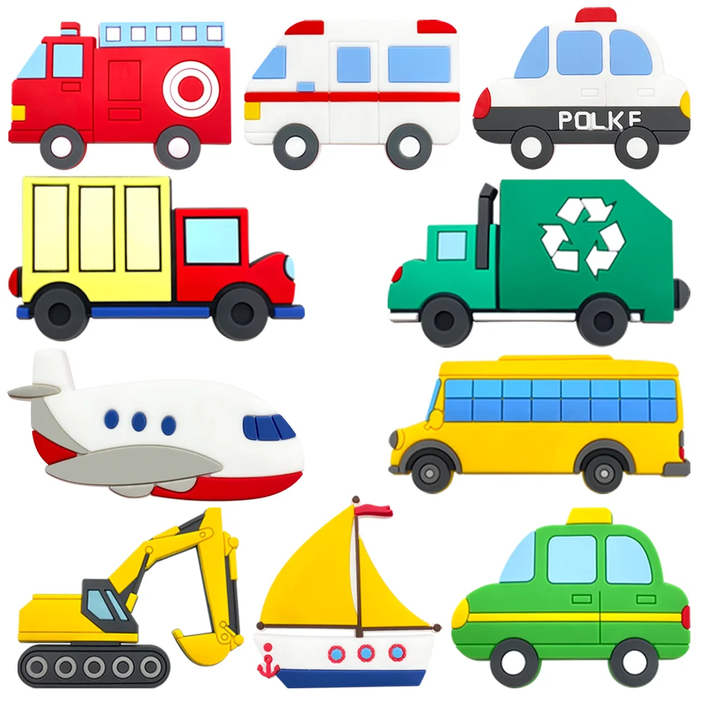 Magnetic car For Refrigerator Door Decor With engineering vehicle Magnets Fridge Metal Garage Stickers