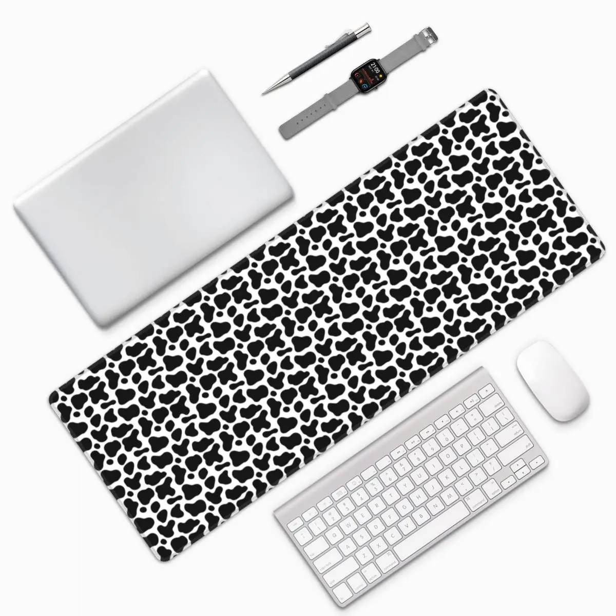 Cow Spots Animal Print Large Mouse Pad Computer Keyboard Mouse Mat Gamer PC Laptop Desk Mat Office Accessories Table Mats