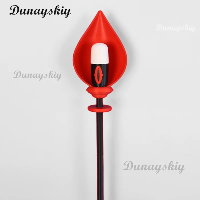 Hazbin تأثيري الدعامة مجموعة ALASTOR تأثيري الدعائم 145 سنتيمتر انفصال العمودي ميكروفون العصي قصب هالوين كرنفال الدعائم الطرف #2