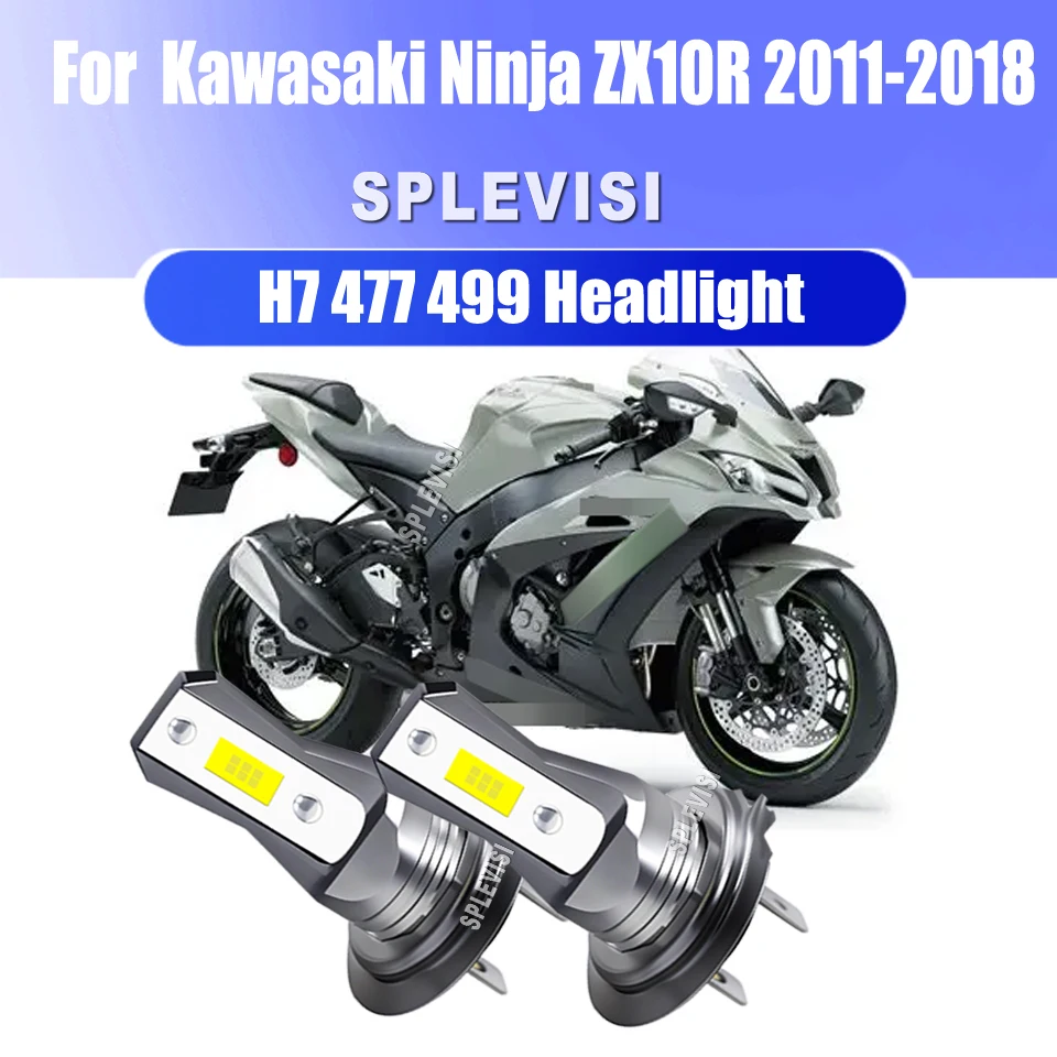 

12v H7 45W LED Headlight Lamps - A Better Lighting Upgrade Idea For Kawasaki Ninja ZX10R 2011 2012 2013 2014 2015 2016-2018
