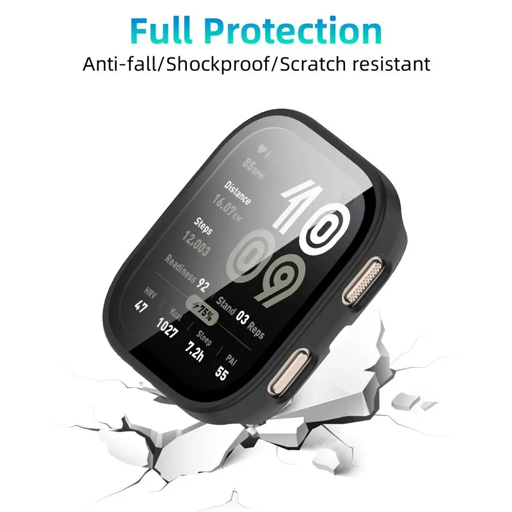 Защитная пленка для экрана с полным покрытием, закаленное стекло, жесткий чехол для ПК с защитой от царапин и пленкой, бампер для Amazfit Bip 6.