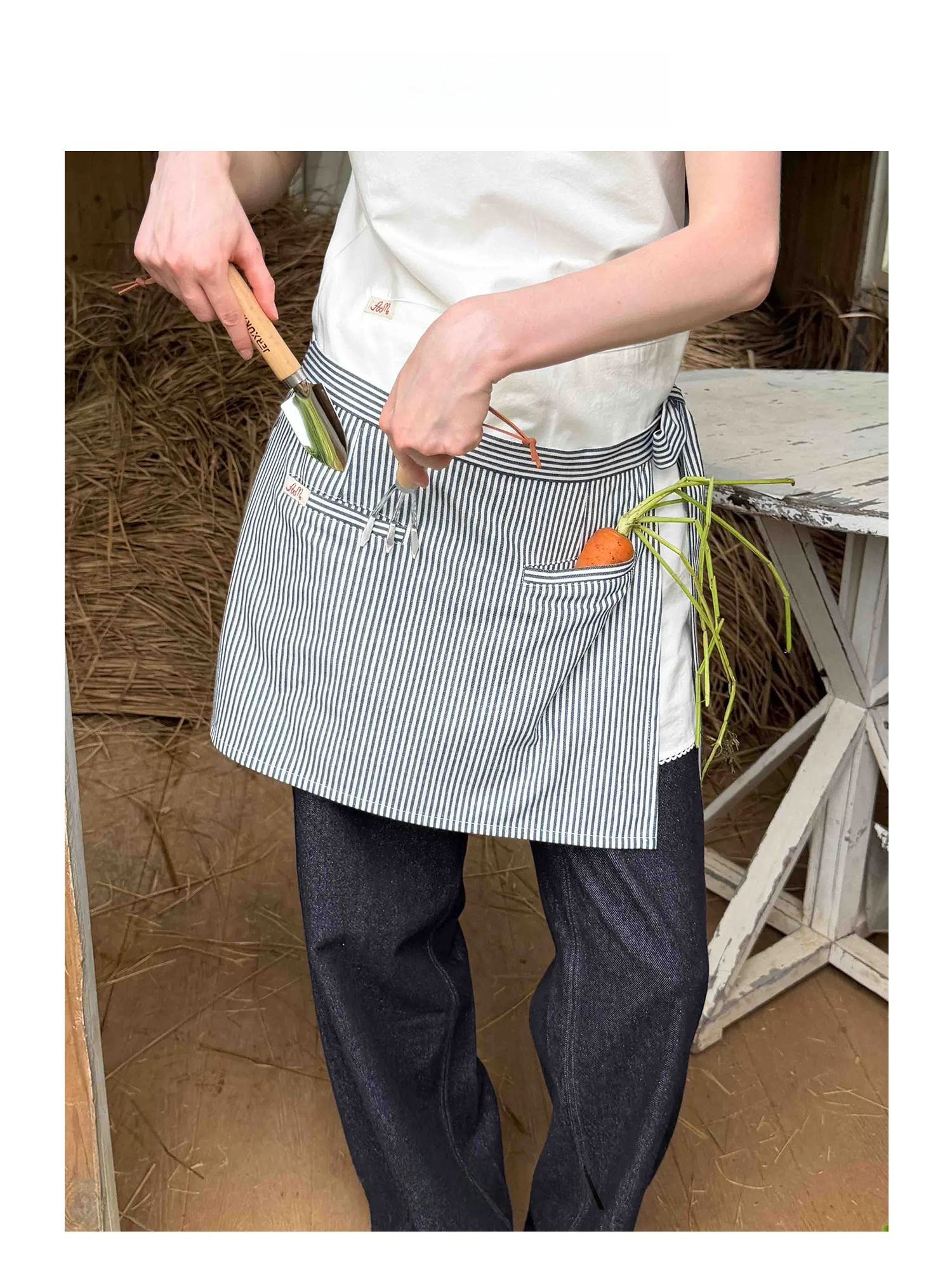 Casual EGGKA Striped Halter Neck Apron Style Short Skirt Women's Summer New Fashion Japanese Style Versatile Casual  Skirt