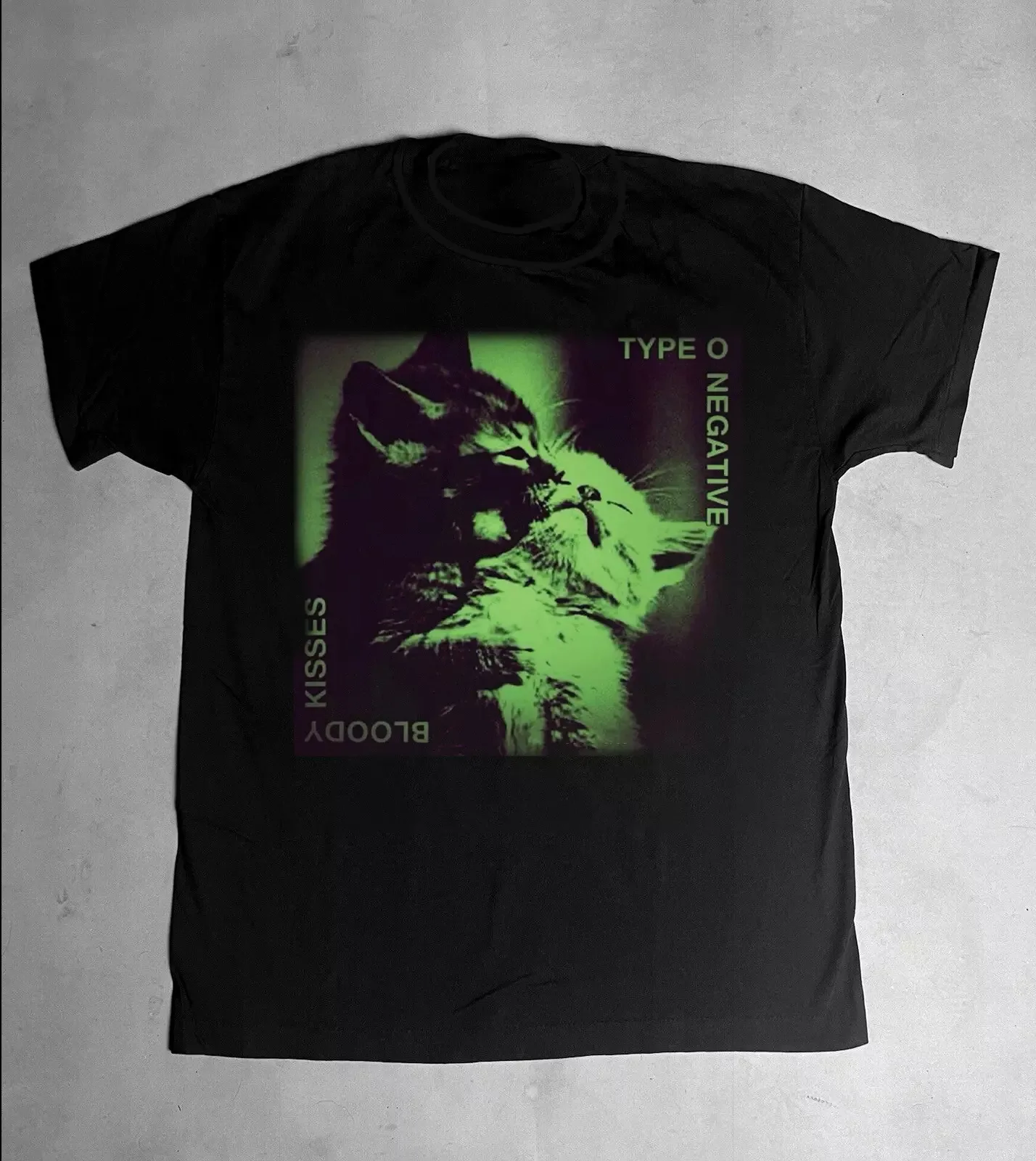 Bloody Kisses Type O Negative Cat Short Sleeve Black S-234XL T-Shirt E684