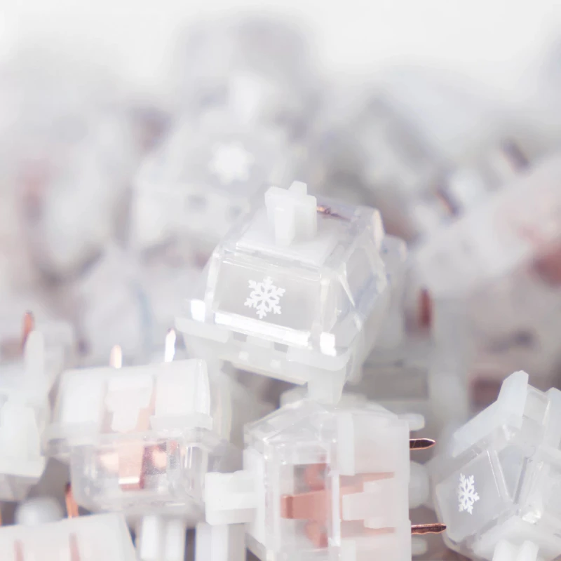 Minikeys X HMX Small Snowflake Switch Custom Trigger Pressure 32gf/37gf/45gf Trigger Itinerary 2mm Five Legs Linear Switch Gift