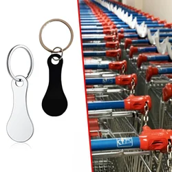 2PCS Shopping Cart Token Key Ring Trolley Recycled Alloy Key Chain Accessories Keychain Charms Metal Keychains Carts Coin Holder