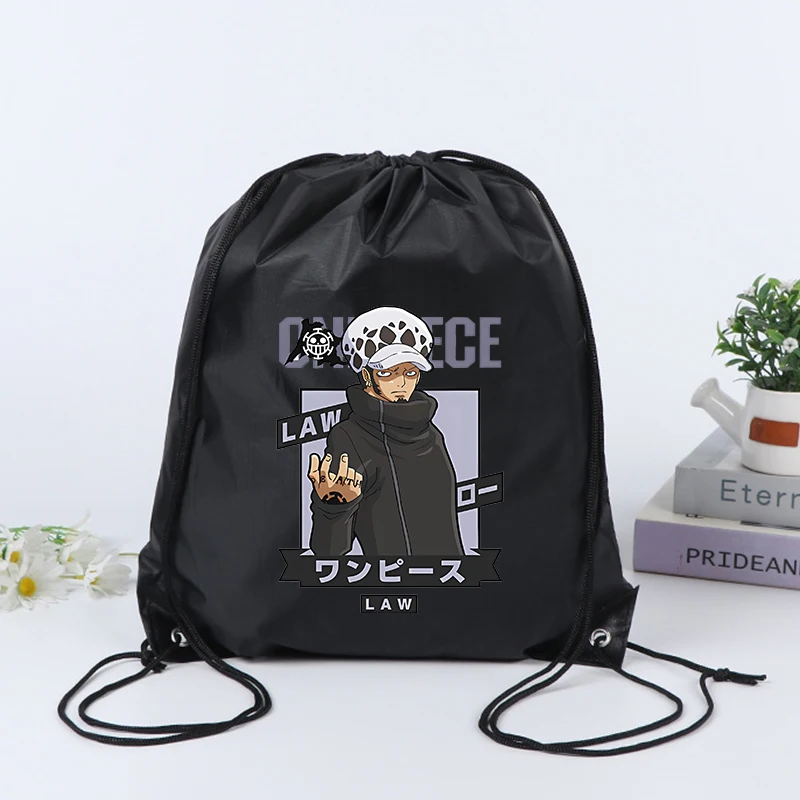 

Цельный комплект, карман, повседневная сумка на плечо для отдыха, большая вместительная портативная сумка для хранения на шнурке, рюкзак с героями мультфильмов, аниме, подарок