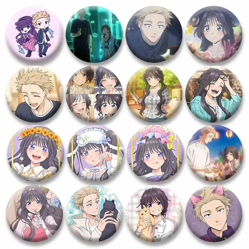 Anime Figure Waguri Kaoruko Tsumugi Rintarou Cosplay Badge Cartoon Character Snap-in Brooch Accessories Prop Jewelry Pins Gifts