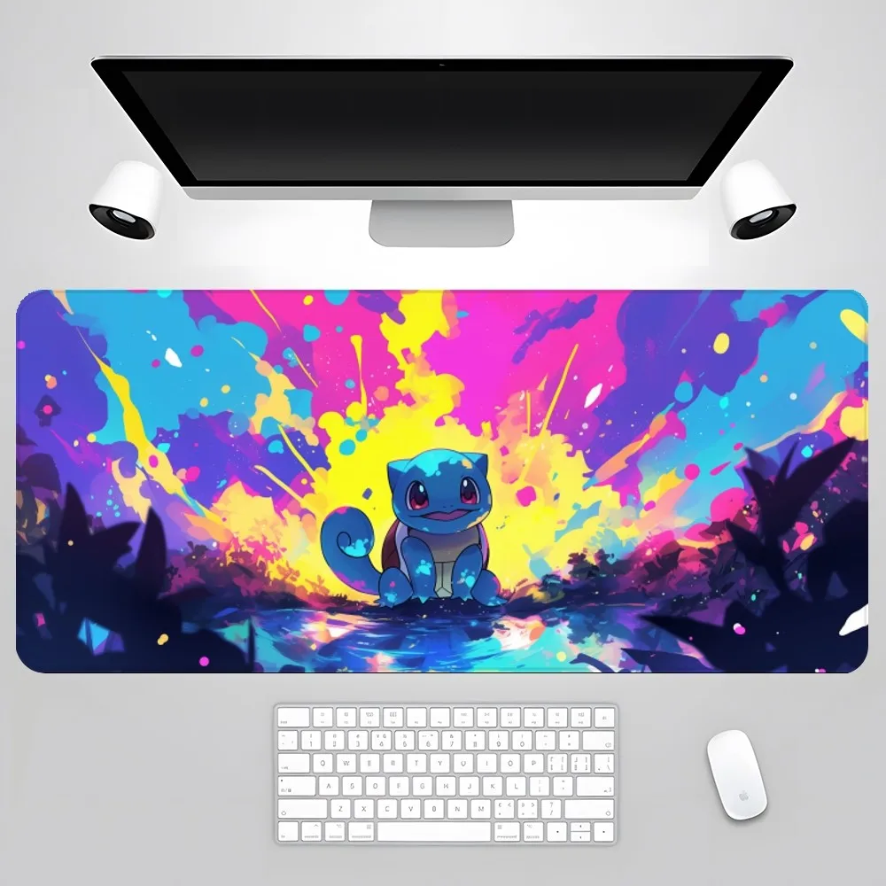 Pokemon Squirtle Mouse Pad Gamer Pc Gaming Accessories Rubber Mat XXL Deskmat Mats Keyboard Cabinet Mause Laptops