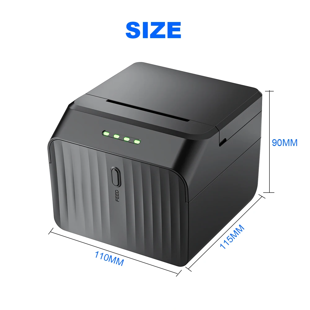 Milestone Desktop Mini Thermal Printer 58MM Receipt Printer Automatic Cutter Restaurant Kitchen POS Printer USB Bluetooth