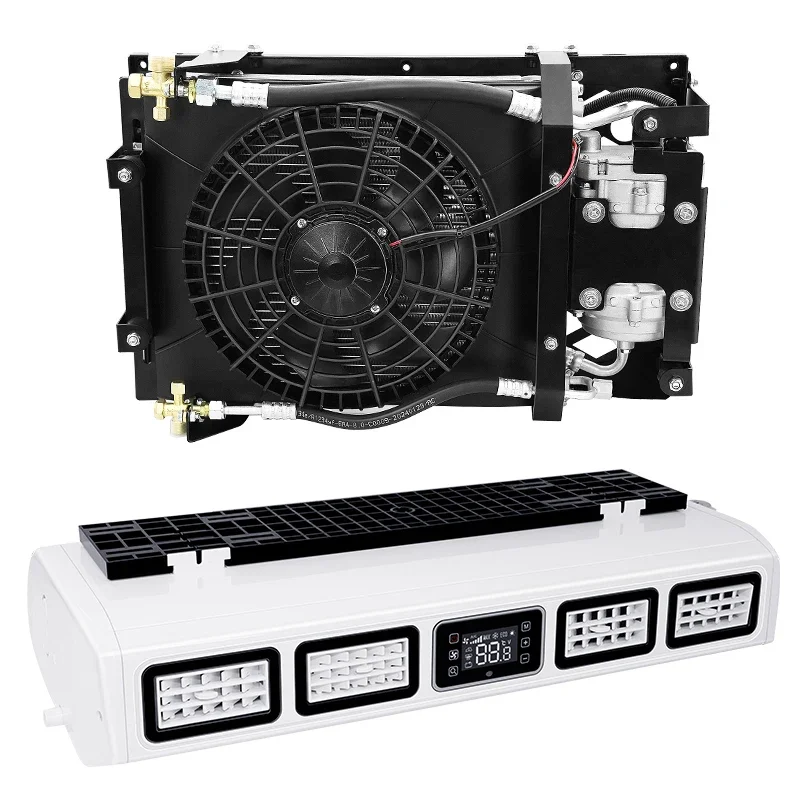 Electric 24V/12V DC RV Van Truck Sleeper Car Air Conditioner 9600BTU 20m Cooling Capacity