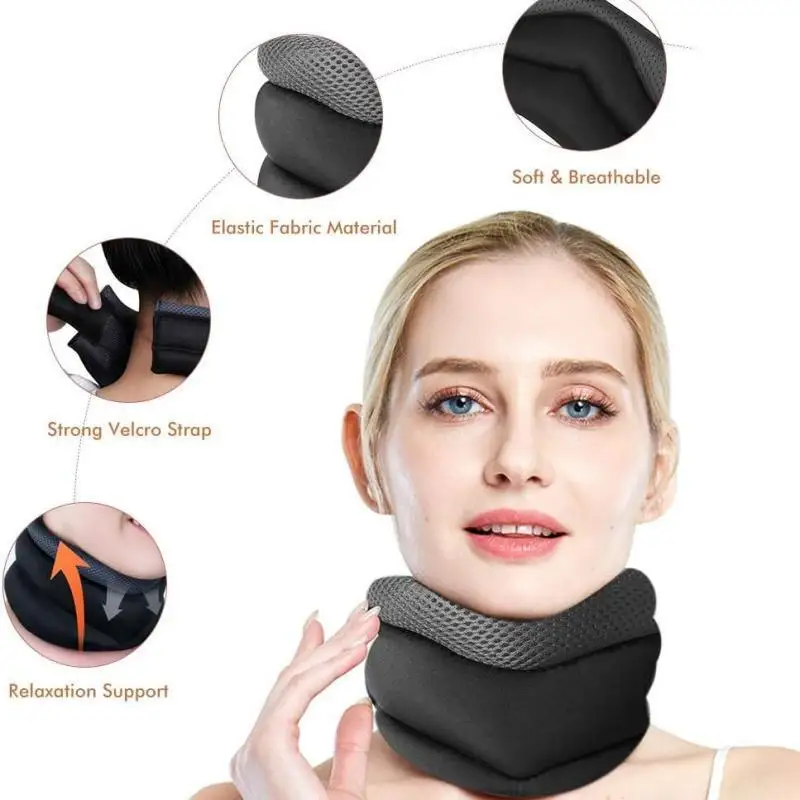 Adjustable Neck Brace Support for Neck Spinal Pain Relief Breathable Sponge Cervical Collar Soft Spinal Support Neck Care