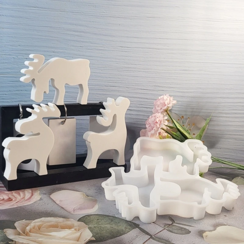 Reindeer Resin Silicone Molds for Epoxy Resin, Soap, Baking, Chocolate, Dropship