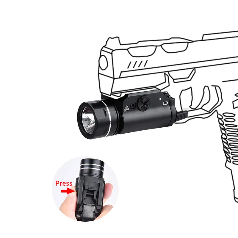 

Tactical TR 1 HL Pistol Hanging Light Strobe Metal 800 Lumens CNC Powerful Flashlight For Glock 17 19 X300 X400 Hunting Airsoft