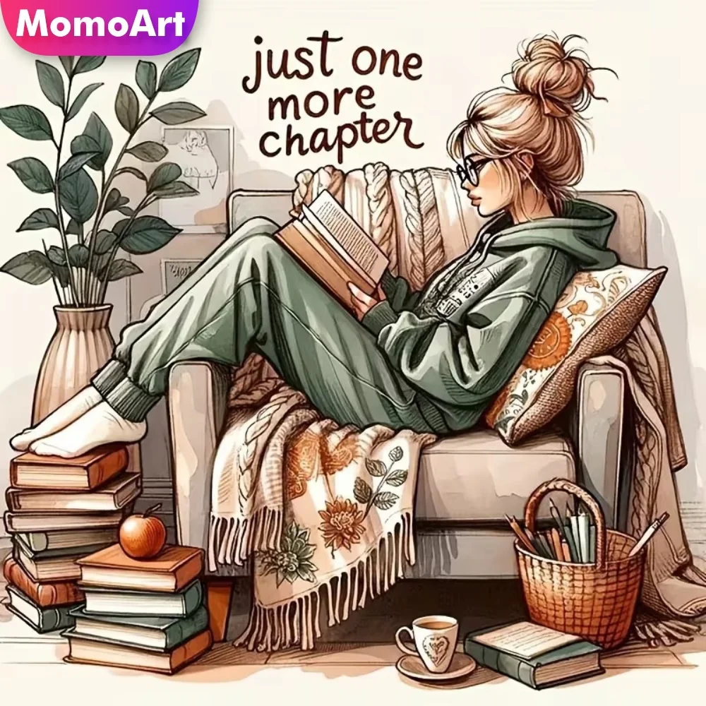 Momoart 5D DIY Diamond Painting Woman Portrait Pattern for Adults Beginners Letter Diamond Mosaic Book New Arrival Child Gift